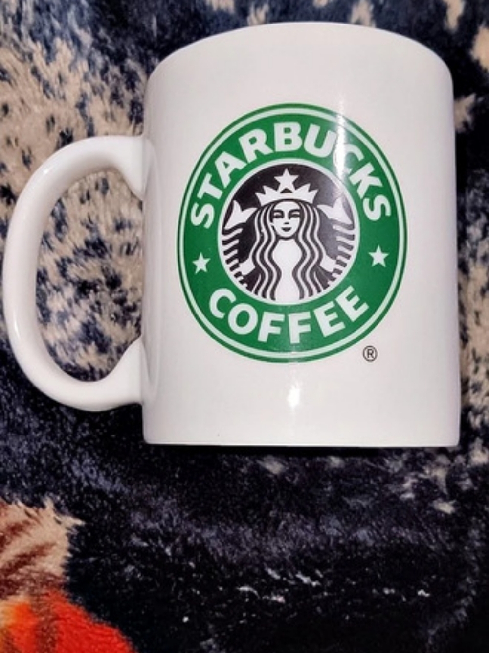 Starbucks Classic Green Siren Logo White Ceramic Coffee Mug 9 oz 2005 Ceramic
